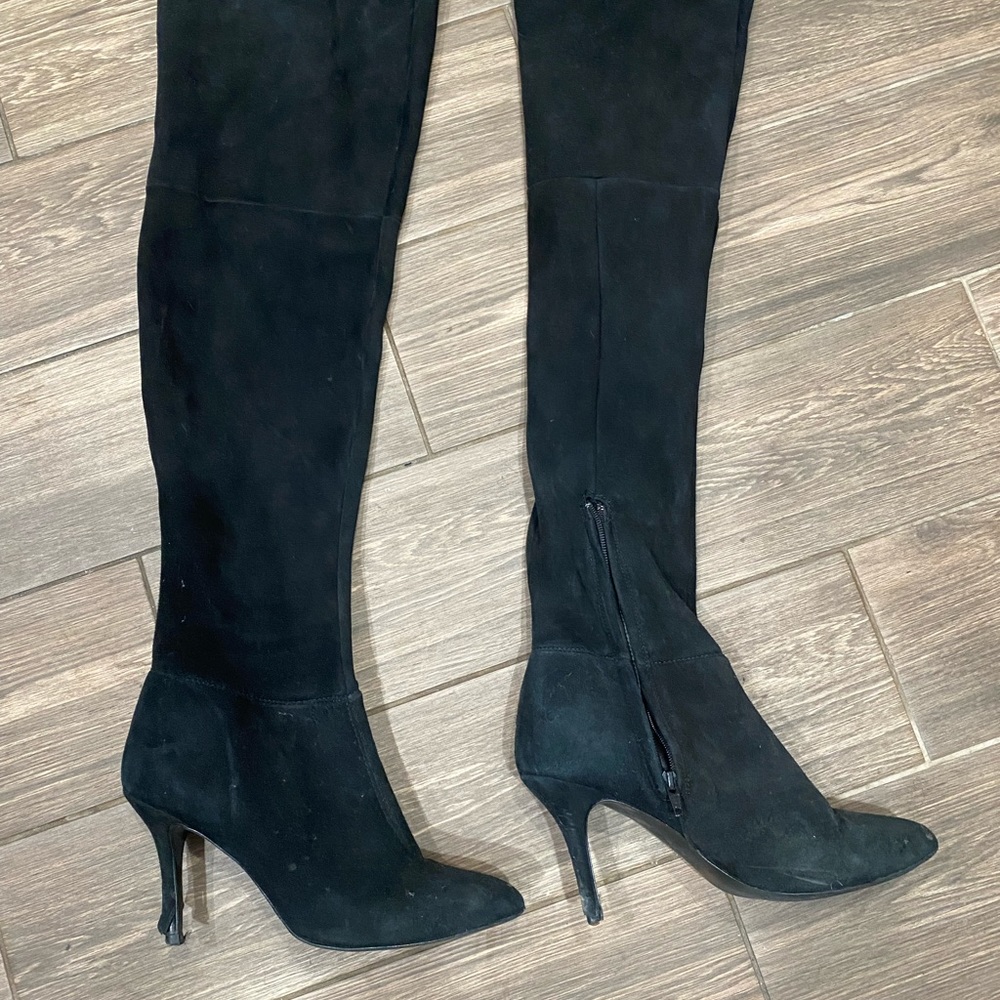 Zara thigh high boots.